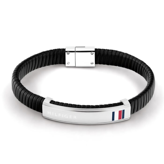 Браслет шкіряний чоловічий Tommy Hilfiger 2790349 чорний