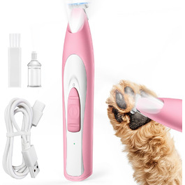 Триммер для собак Oneisall Paw Trim Pro з LED-підсвічуванням, рожевий: безпечна стрижка лап, очей, вух та обличчя