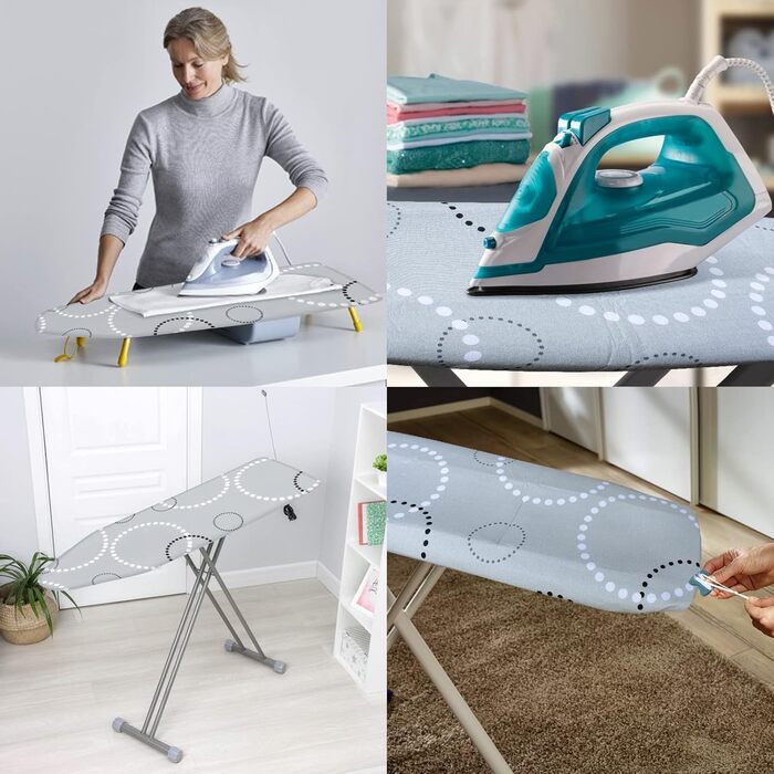 Гладильна дошка з еластичним чохлом, 55x148 см, сірий (швидка установка)