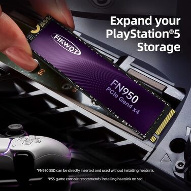 SSD накопичувач 2TB PCIe Gen4 M.2 з графеновим охолодженням - 7350 MB/s, динамічний SLC кеш, для ноутбуків та ПК