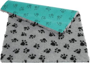 М'яка медична підстилка для собак Medbed Premium: нековзна, вбираюча вологу, дихаюча, 70x100 см, сіра з лапками