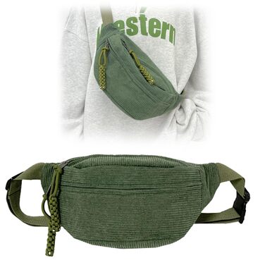 Чоловіча/Жіноча поясна сумка Cordura, унісекс, зелена, з регульованим ремінцем