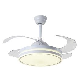 Вентилятор стельовий Bel Air Asgard 108 см з LED підсвіткою, дистанційним керуванням та зимовим режимом (білий)