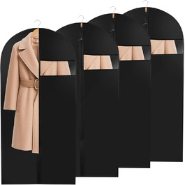 4 містка сумка для одягу, водовідштовхувальний чохол для захисту одягу, мішки для одягу на блискавці, підходить для зберігання костюмів, пальто, джинсів, пилонепроникний мішок для одягу, довгий 120 x 60 см
