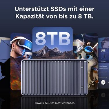 Зовнішній корпус для NVMe SSD UGREEN Thunderbolt 4, 40Gbps, швидкість до 3848МБ/с