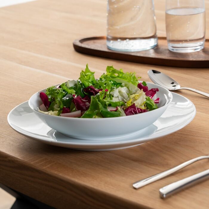 Сервіз столовий 24 штуки (на 12 осіб) - білий, порцеляна