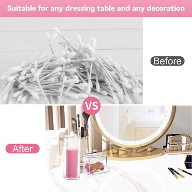 Контейнер для ватних дисків CAILI, 2 шт. - прозорий бокс для зберігання ватних дисків та ватних паличок