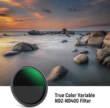 NEEWER Фільтр ND Variabler 67mm ND2-ND400, Градуйований ND-фільтр з HD склом та алюмінієвою рамкою