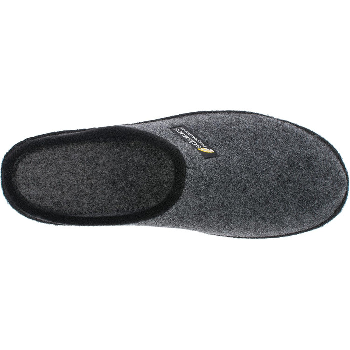 Чоловічі фетрові домашні тапочки Schawos 6030 з устілкою, жорсткою підошвою, неслизькі, сірі, 42 EU