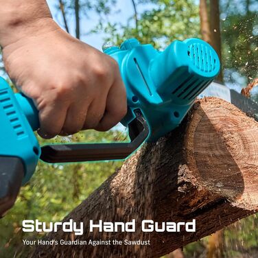 Акумуляторна міні-пила SEESII 6 дюймів (8000mAh) з автоматичною подачею мастила та запасним ланцюгом | Пила для саду, гілок та дрібного дерева