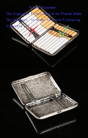 Високоякісне металеве тютюнотримач з нержавіючої сталі, срібного кольору, вміщує 16 сигарет (з фірмовою подарунковою коробкою)
