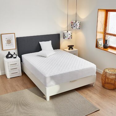 Pikolin Home - Padded Mattress Protector Cover with Waterproof and Breathable Membrane, Pillowcase 105 - 105 x 190/200 cm