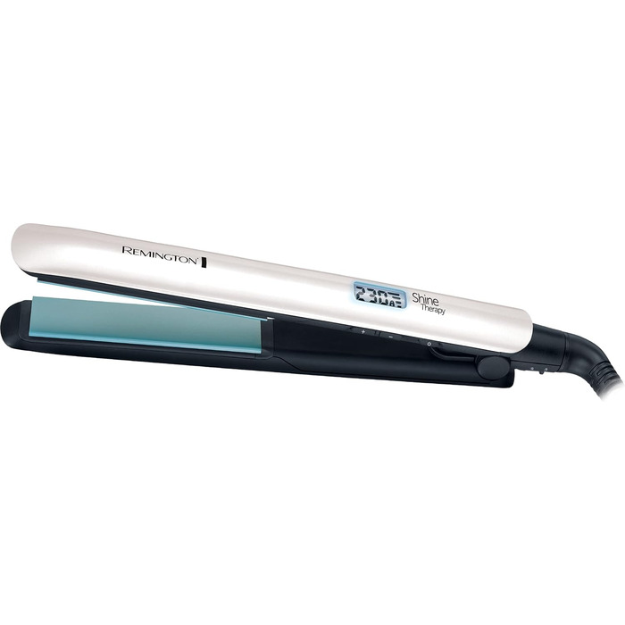 Випрямляч для волосся Remington Shine Therapy S8500 з керамічним покриттям, аргановою олією та вітаміном E, LCD-дисплей, 150-230°C