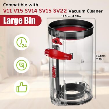 Замінний контейнер для пилу Dyson V11 V15 SV14 SV15 SV22 - аксесуар для пилососа, прозорий, надійний