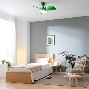 Вентилятор стельовий Cecotec EnergySilence Aero 3050 з LED підсвіткою, 36 дюймів (102 см), пульт, таймер, 6 швидкостей, DC-мотор, м'ятний колір