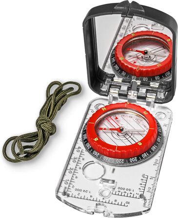 Sight Compass Adjustable Declination – Pathfinder Compass Survival Camping | Base Plate Compass Kids Navigation | Orienteering Compass Hiking Map Reading Military Compass Backpacking