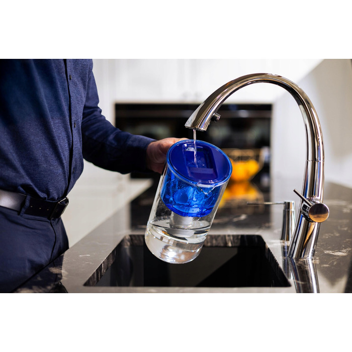 Скляний фільтр-кувшин Wessper D2 BOROSILICATE 3л, синій + 12 фільтрів