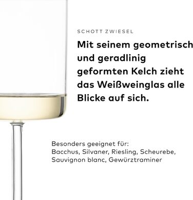 Набір келихів для білого вина Schott Zwiesel Modo (4 шт.), Made in Germany, Tritan-кристалл, для миття в посудомийній машині