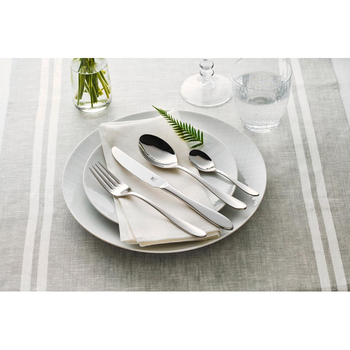 ZWILLING Style Cutlery Set, 30-Piece, For 6 People, 18/10 Stainless Steel/High-Quality Blade Steel, Polished, Silver [plastic-free packaging], Plastic Free 30 pc.