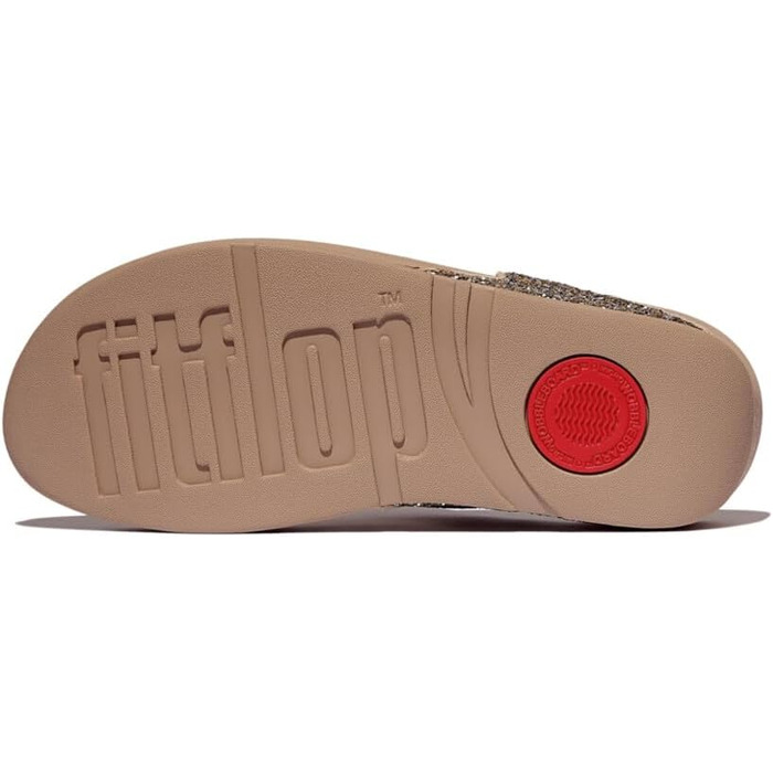 Шльопанці жіночі FitFlop Lulu Glitter бежеві з підтримкою стопи, 37 EU