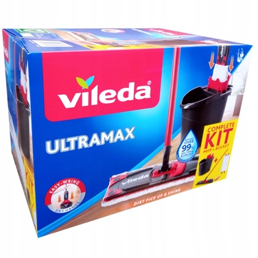 Набір для прибирання Vileda UltraMax: плоска швабра, відро та віджимач