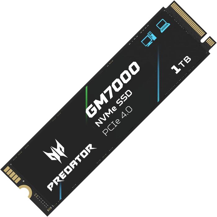 SSD Acer Predator GM7000 1TB NVMe PCIe Gen4 з DRAM Cache - Внутрішній SSD для ПК, Ноутбука, PS5