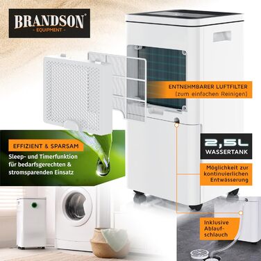 Зволожувач повітря Brandson 10L з компресором – електричний, тихий, для спальні, ванної, підвалу, без Wi-Fi