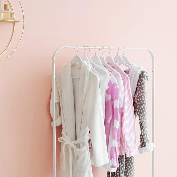 Вішалки для одягу OGIVO, 20 шт., дерев'яні, білі, з обертовим гачком та вирізами на плечах