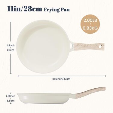 Сковорода керамічна антипригарна 28 см для індукції, сковорода для омлету та смаження
