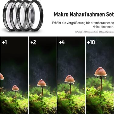 Набір об'єктивів NEEWER 52mm: ширококутний, телеоб'єктив, макро, ND-фільтри (ND2, ND4, ND8), UV, CPL, FLD для APS-C