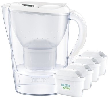 Фільтр-кувшин Brita Marella XL 3,5 л, білий (4 змінні картриджі у комплекті)