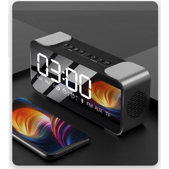 Молодіжний будильник-радіо з Bluetooth-динаміком та LED-підсвіткою