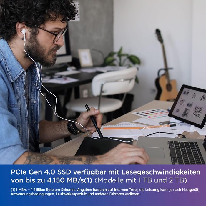 SSD накопичувач WD Blue SN550 NVMe 500GB - внутрішній, M.2 2280, висока швидкість (до 4150 МБ/с)