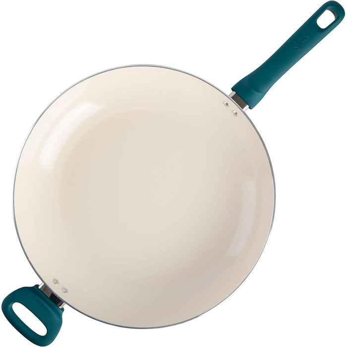 Набір кухонного посуду Spice by Tia Mowry (10 предметів) з керамічним покриттям, антипригарний, блакитно-зелений, Trace of Paradise