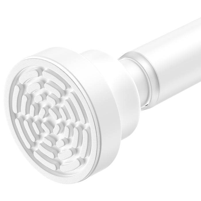 Штанга для штор без свердління AIZESI, 80-195 см, телескопічна, діаметр 22 мм, для ванної, вікна, шафи, біла