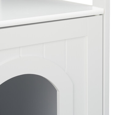Relaxdays White Cat Cabinet with Shelf