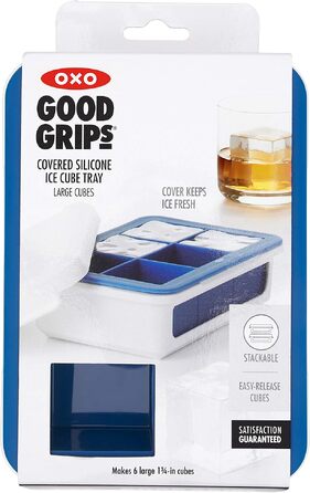 Силіконова форма для льоду OXO Good Grips з кришкою, герметична, для великих кубиків льоду