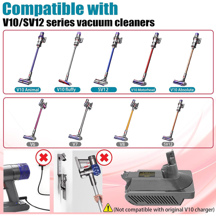 Адаптер для Makita 18V акумулятора на Dyson V7/8: перетворювач для ручних пилососів Dyson