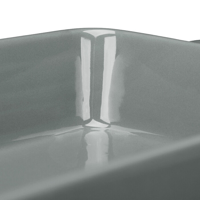 Relaxdays 3-piece Ceramic Casserole Dish Set, grey