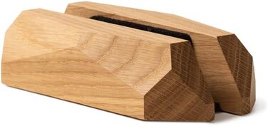 Oakwood Vertical Laptop Stand - Adjustable Wooden Desk Dock for MacBook Pro, MacBook Air, iPad - Handcrafted from Oak Wood