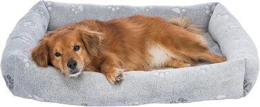 Крісло-ліжко для собак TRIXIE Nando, 60x50 см, світло-сірий колір, м'яка піна, для середніх собак, антиковзаюче, 37845