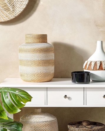 Декоративна керамічна ваза RENUN, 36 см, натуральний колір