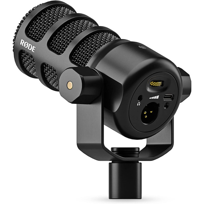Rode PodMic USB – професійний подкаст-мікрофон з настільним тримачем Keepdrum MS138 (чорний/білий)