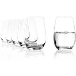 Stölzle Lausitz Water Glasses Event 6-Piece Set 465 ml – All-Purpose Glasses for Water, Juice & Cocktails – High-Quality Drinking Glasses Made of Lead-Free Crystal Glass – Dishwasher & Shock-Resistant, Made in Germany