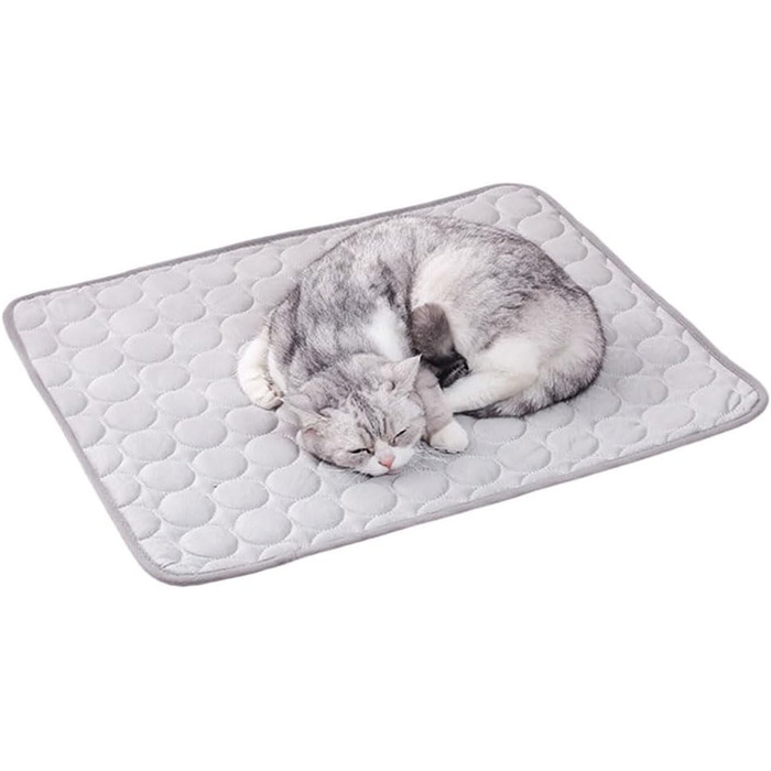 Килимок охолоджуючий для собак 150x100 см, самоохолоджуючий, для собак та котів, миючий, сірий (M)