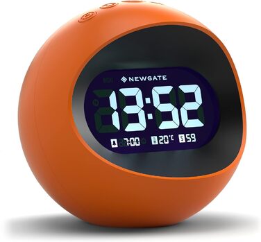NEWGATE® Digital Centre of the Earth Alarm Clock (Orange with Black LCD Display)