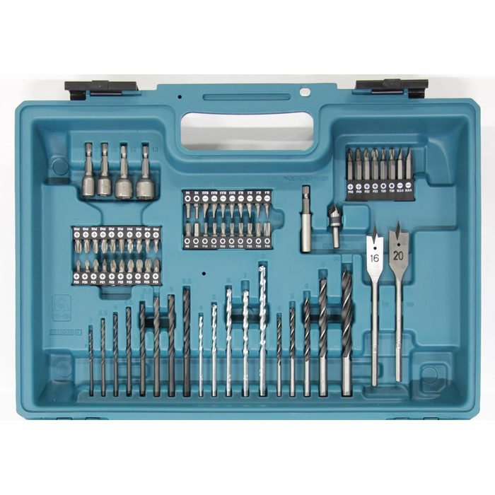 Акумуляторний ударний дриль-шурупокрут Makita HP333DSAX1 12V, 2.0 Ah, 2 акумулятори + зарядний пристрій у транспортному кейсі, 4.785 KG, блакитний