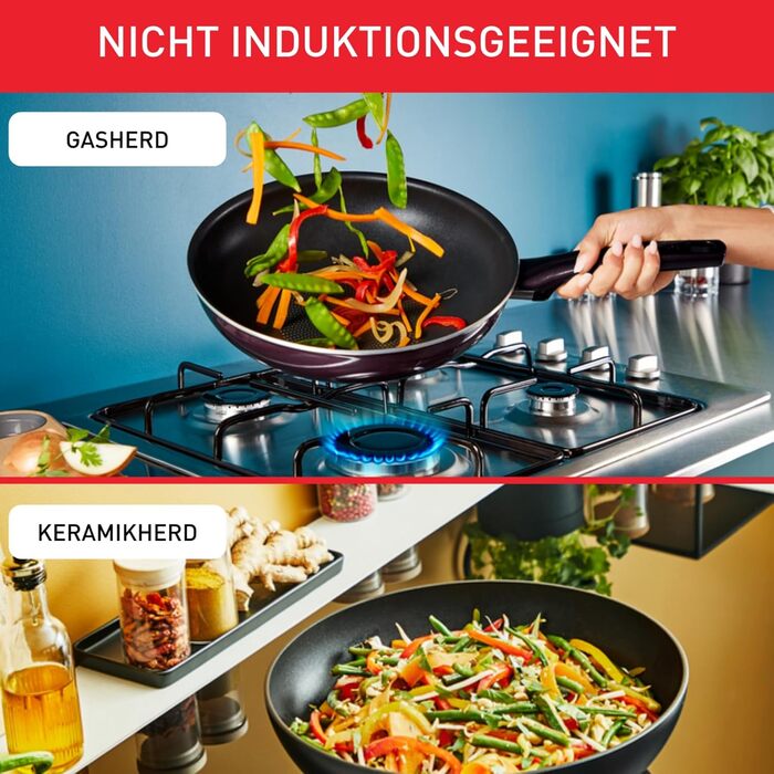 Сковорода Tefal Day by Day On 32 см з антипригарним покриттям, чорна (B56408)