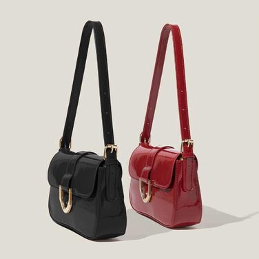 Сумка жіноча через плече з екошкіри червона: маленька сумка-шопер для повсякденного використання, роботи та відпочинку