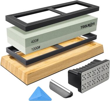 Набір для заточування ножів Schleifstein: 400/1000, з підставкою та кутовою насадкою